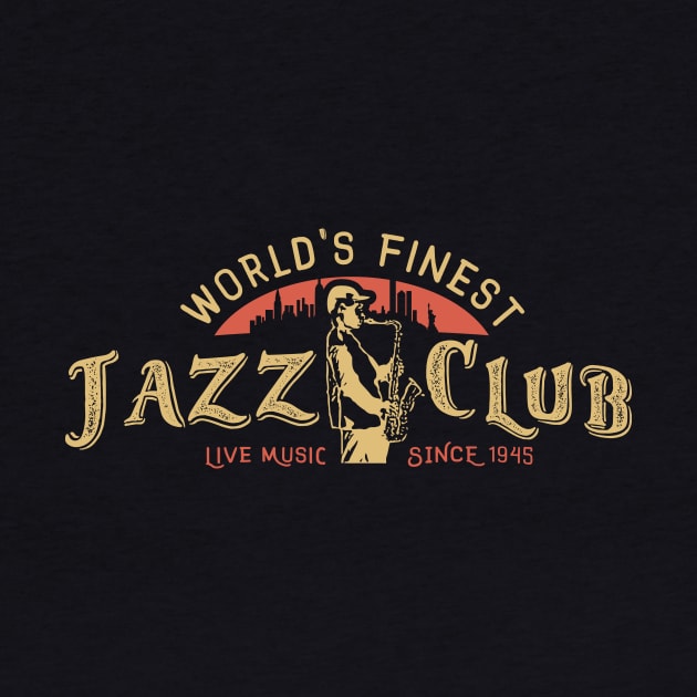 Vintage Jazz Club with Sax Player by jazzworldquest